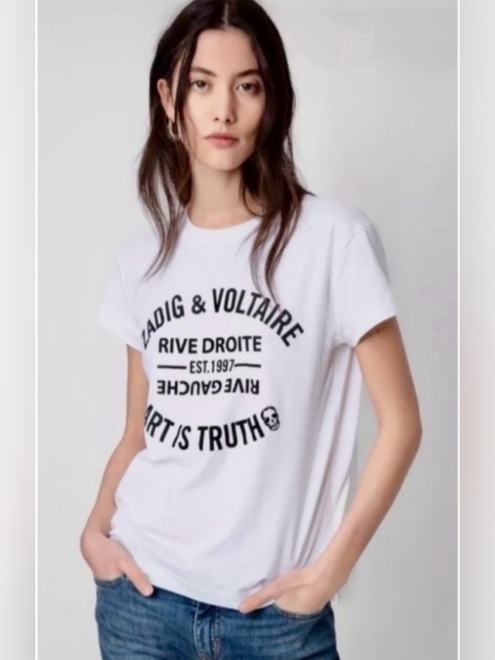 Zadig & Voltaire White Logo Graphic Tee